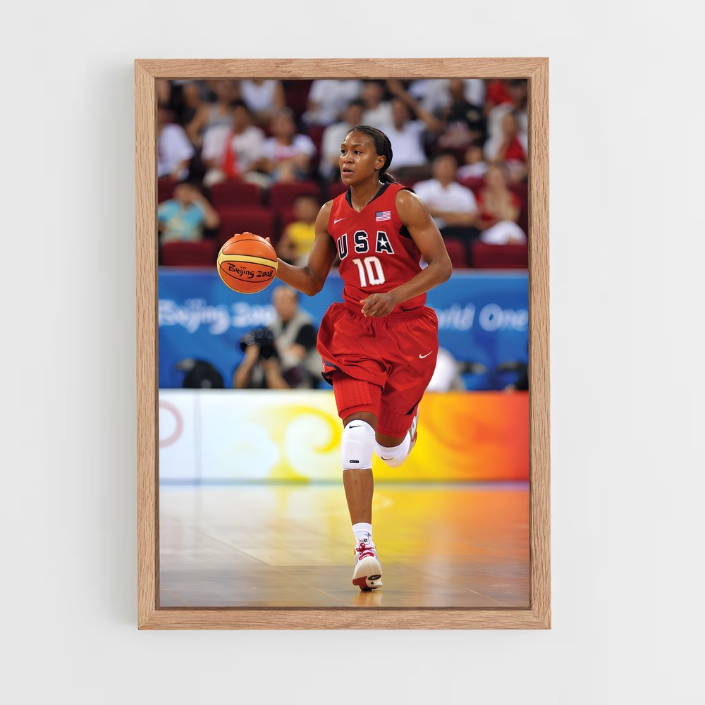 Poster Tamika catchings fonce – affiche Basketball (vue 4)